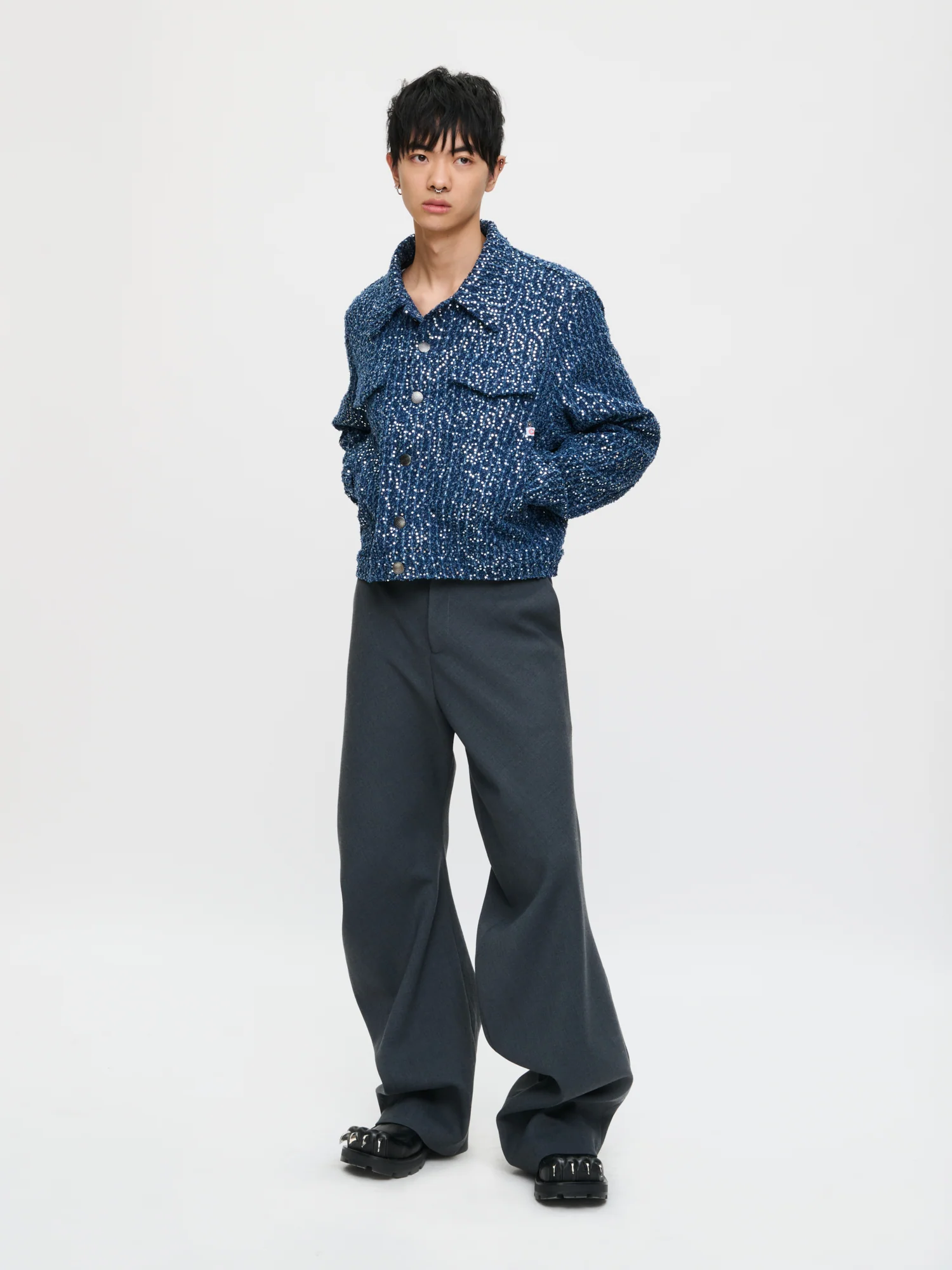 ART DENIM JACKET in BLUE - Image 3