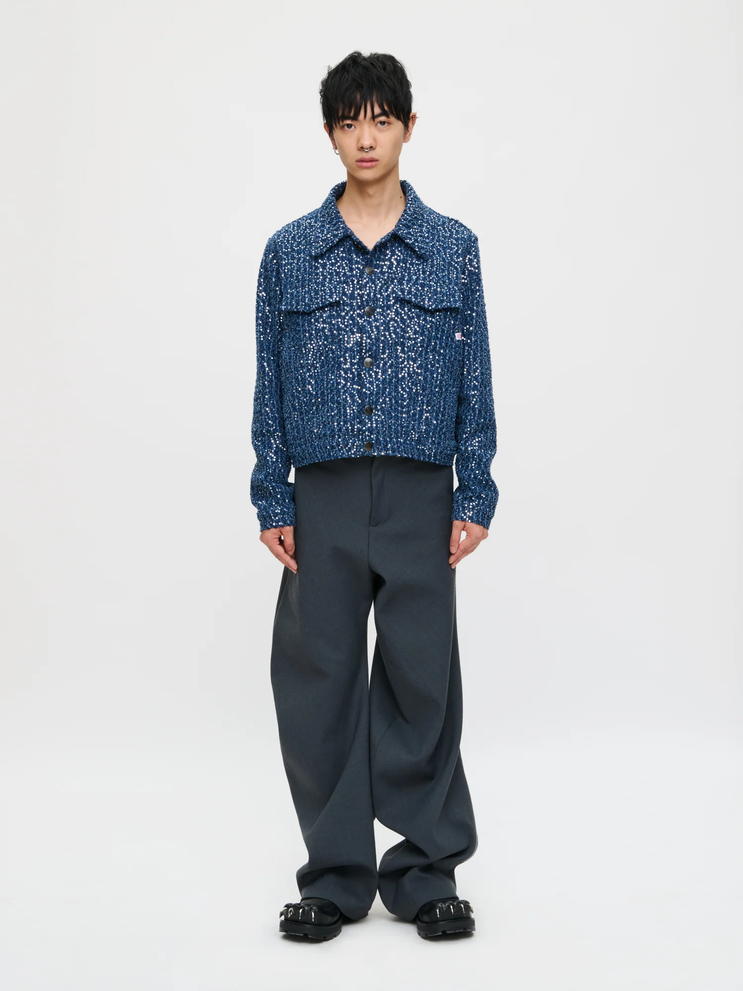 ART DENIM JACKET in BLUE - Image 4