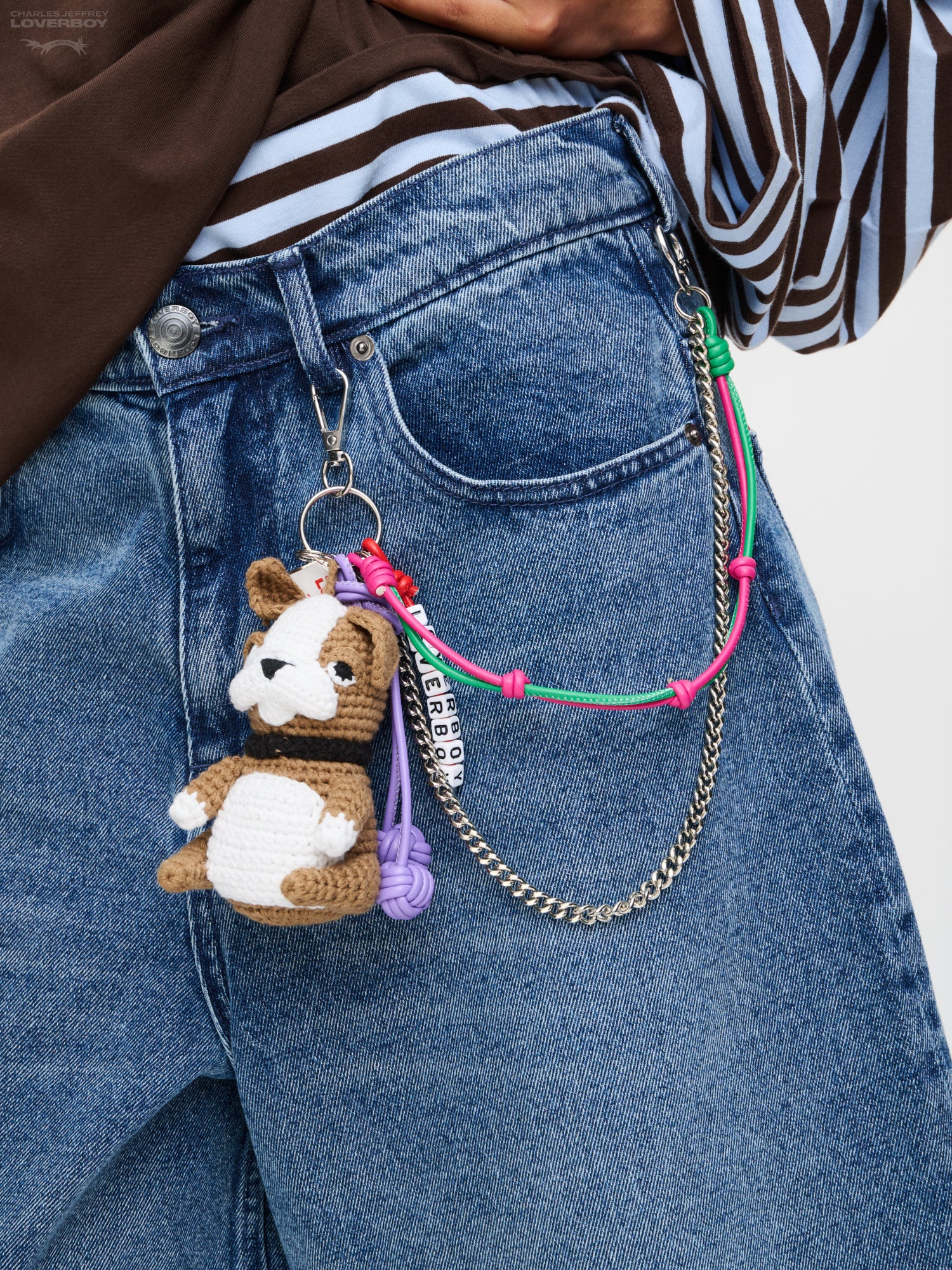 CHARACTER CROCHET BAG CHARM in BULLDOG - Image 2
